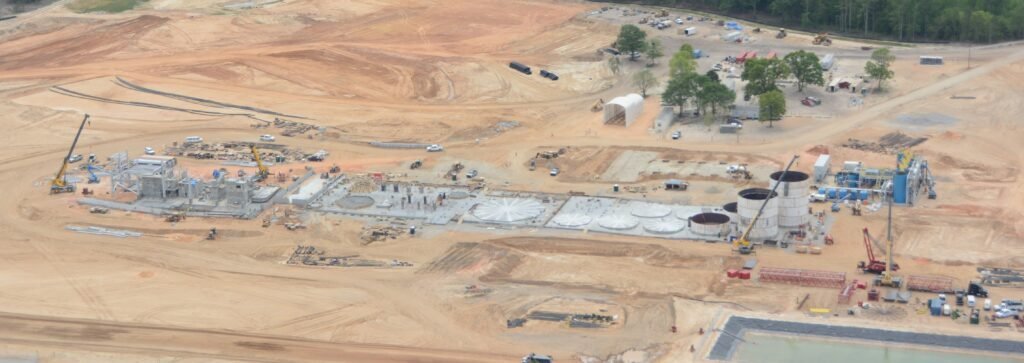 Plant construction site progress