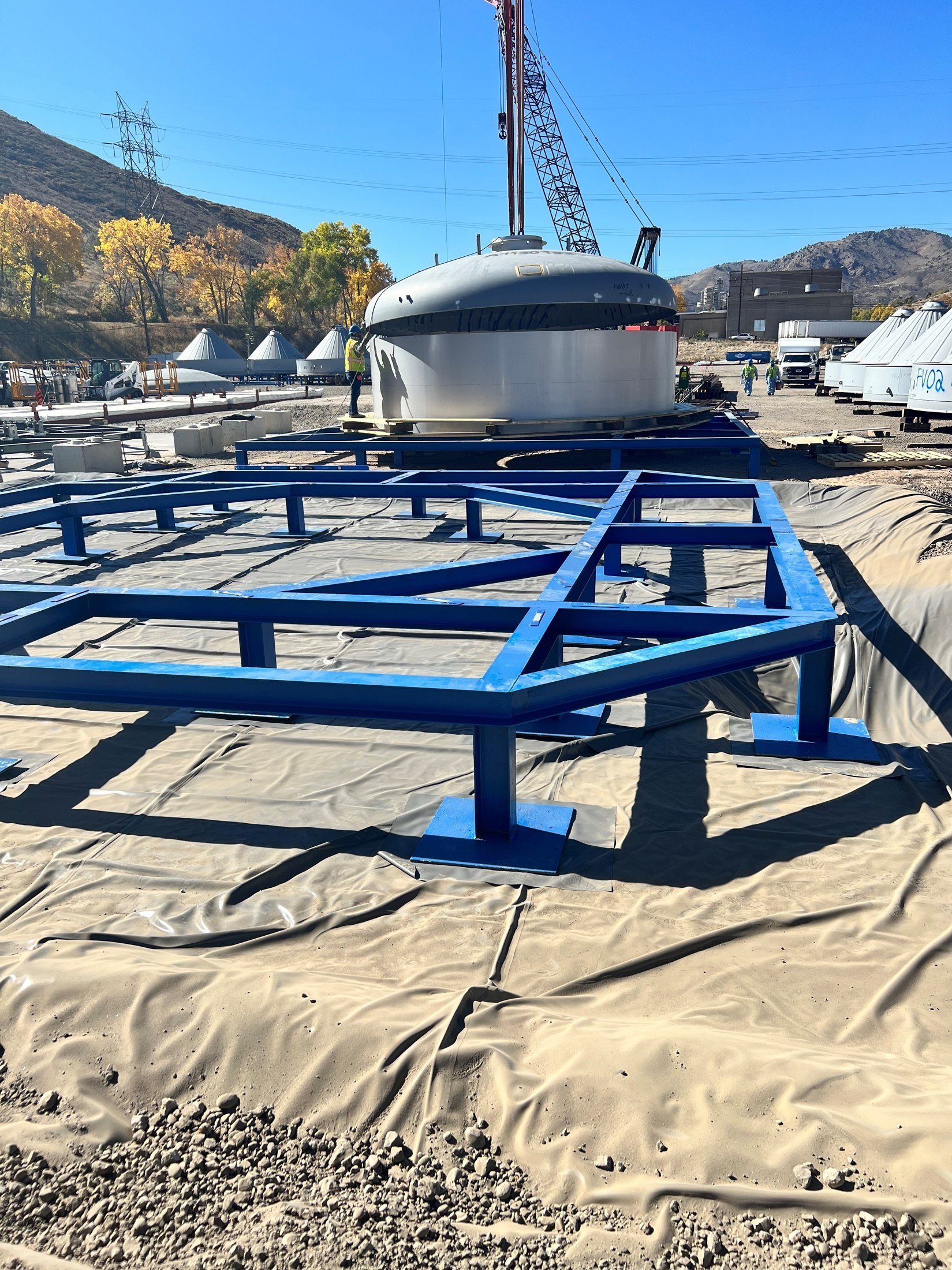 On-site fabrication yard